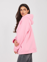 Pastelowa różowa bluza oversize z napisem prosecco RUE PARIS