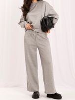 Szary damski dres w dżety ze spodniami wide leg