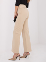 Beżowe eleganckie spodnie straight leg 