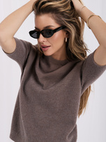 Fango damski sweter basic z domieszką baby alpaki