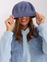 Brudnoniebieski beret damski