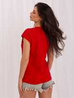 FOR FITNESS Czerwony t-shirt Keira