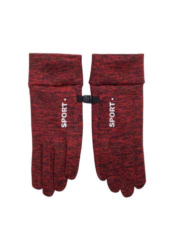 Czerwone damskie rękawiczki sportowe