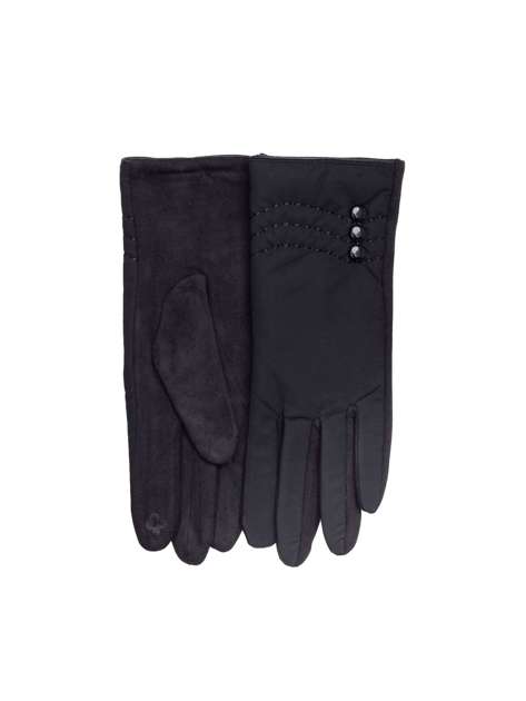 Czarne damskie rękawiczki dotykowe