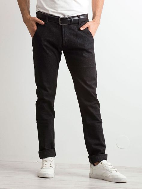 Czarne spodnie jeansowe męskie