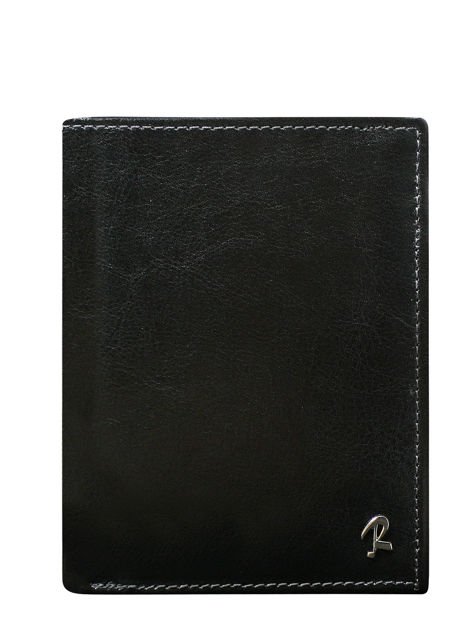 Czarny portfel męski skórzany z blokadą antykradzieżową