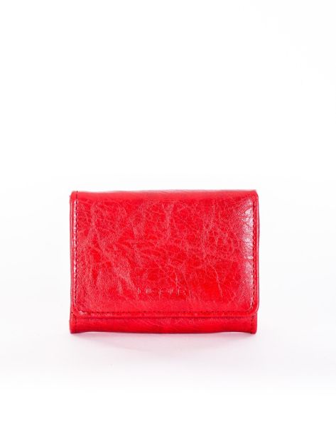 Czerwony portfel damski z ekoskóry 