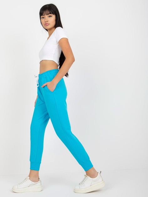 Niebieskie dresowe spodnie basic joggery 