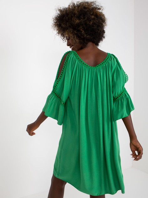 Zielona sukienka oversize w stylu boho Marielle OCH BELLA 